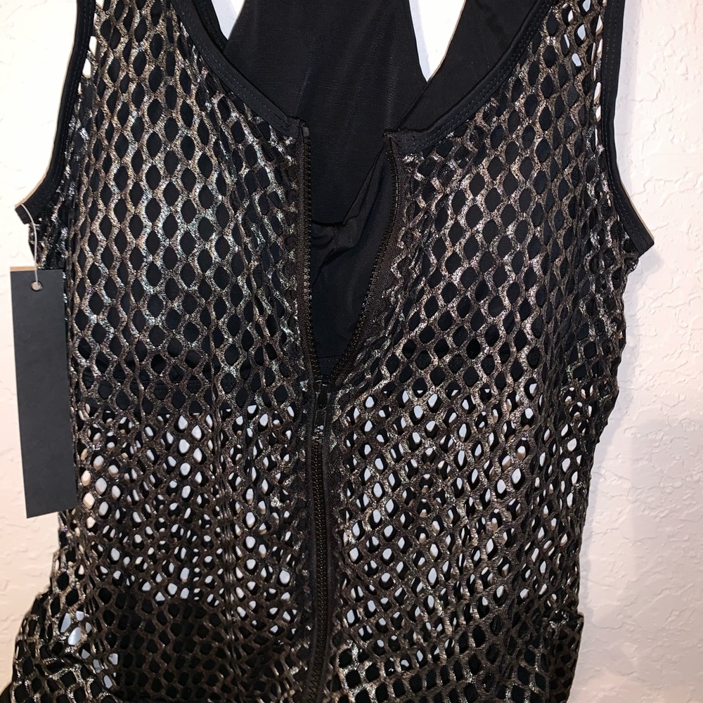 Mesh one piece swimsuit